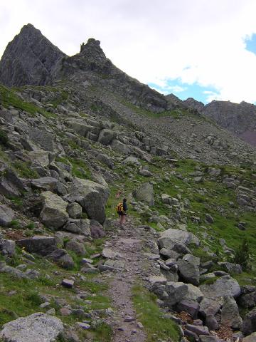 sopra il lago delle Stellune, verso forcella Montalon
