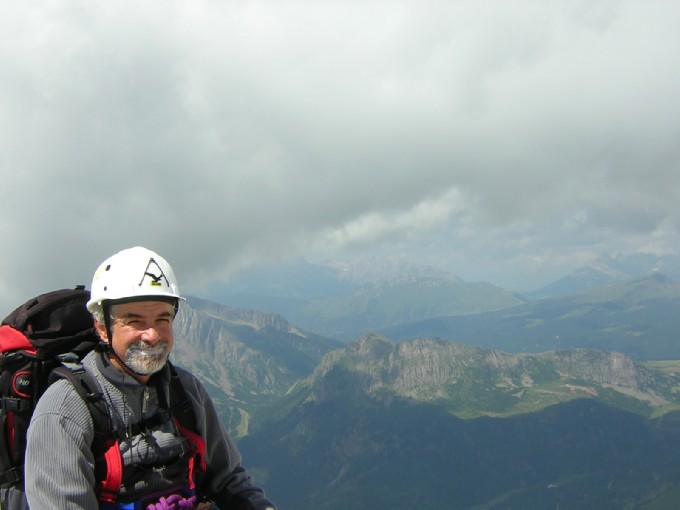 Mauro, sulla cima Val di Roda