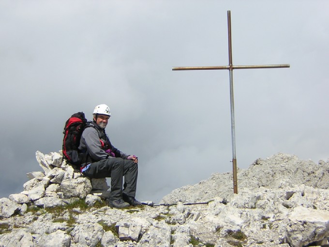 Mauro, sulla cima Val di Roda