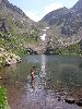 Gabriele fa il bagno nel lago Brutto