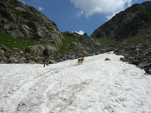 verso forcella Moregna, sopra il lago Brutto