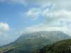 vista del Latemar coperto dalle nuvole