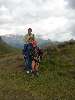 Daniele Rossella e Anna (sullo sfondo verso il Pordoi)
