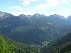 Zaluna (casa Bosin) dalla Val Viezzena - sullo sfondo i Lagorai
