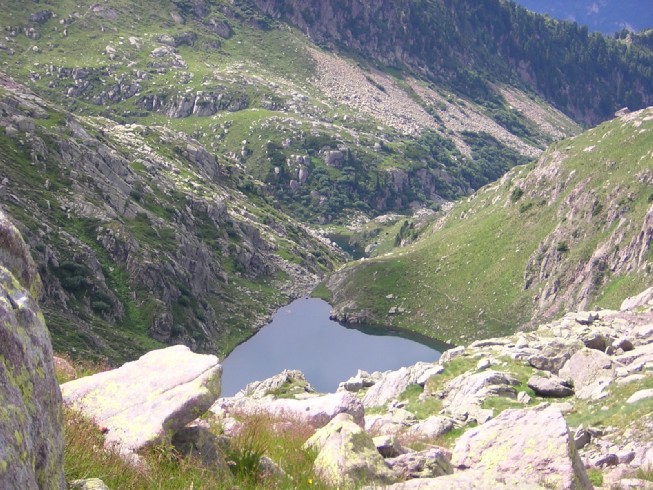 lago Brutto, lago delle Trute (da forcella Moregna)