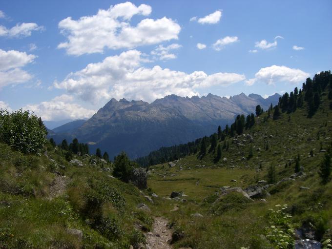 discesa verso Malga Bocche: i Lagorai 