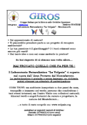 il volantino che vi invita a diventare volontari